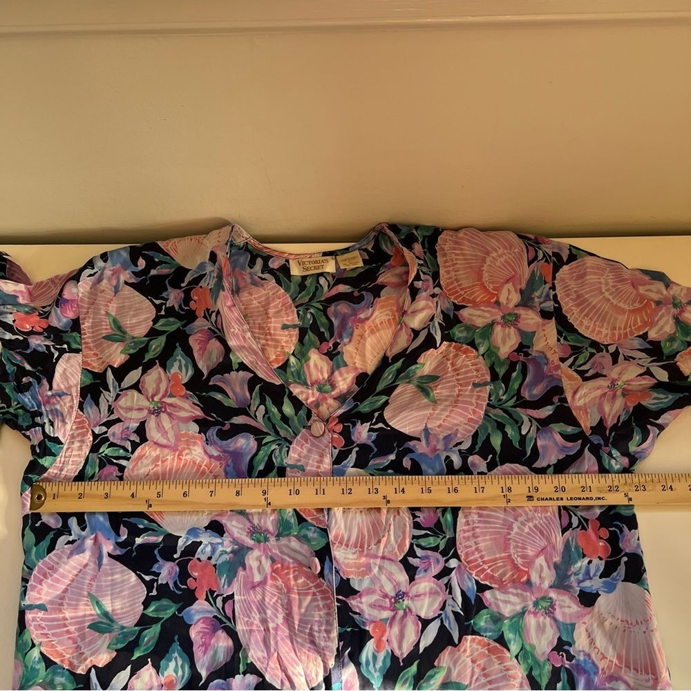 Victorias Secret Nightgown Gold Label Vintage Silk Size Large Seashells Mermaid - Picture 7 of 8